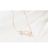 Kalp Ritmi Kolye, Kadın Kolye, Şanslı Charm Kolye, Zarif Kolye, Minimalist Kolye