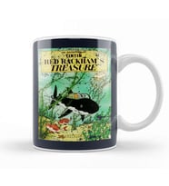 The Adventures Of Tintin Red Rackham's Treausre Vintage Style Cover Kupa Bardak Porselen