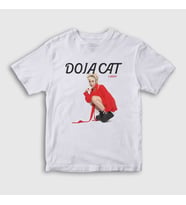 Presmono Unisex Çocuk Beyaz Candy Müzik Doja Cat T-Shirt 489481tt