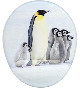 Penguen ve Sevimli Yavrular Bilek Destekli Mouse Pad
