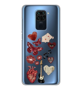 Xiaomi Redmi NOTE 9 Uyumlu Aesthetic Tasarımlı Şeffaf Telefon Kılıfı