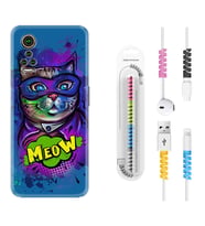 General Mobile GM 21 Pro GM 22 Pro Plus Kılıf Kablo Koruma Spiral Silikon Super Meow 1715