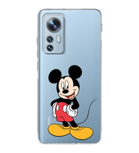Xiaomi Mi 12 Uyumlu Kamera Korumalı Kapak Mickey Mouse Tasarımlı Şeffaf Silikon Kılıf