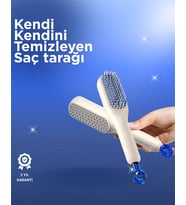 Kendini Temizleyen Tarak-Tüm Saç Tiplerine Uygun Kullanım