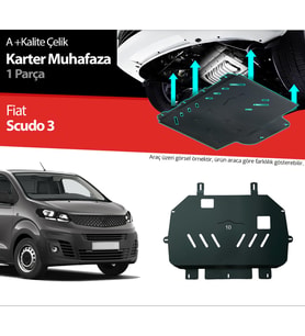 Fiat Scudo Çelik Karter Muhafaza Koruma 2020 2021 2022 2023 2024