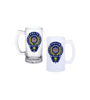 Ghostbastır Design Polis Armalı Kulplu Bira Bardağı Buzlu veya Şeffaf Seçenekli 0180