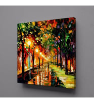 RENKLİ AĞAÇLAR KANVAS TABLO 25x25cm (Karışık)