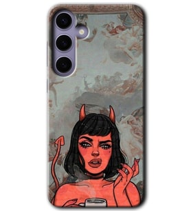Galaxy S24 Kılıf HD Desen Baskılı Kılıf - Devil Girl