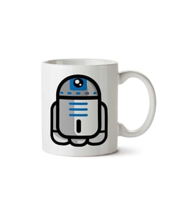 R2D2 Astromech Droid Star Wars iki Tarafı Baskılı Kupa Bardak