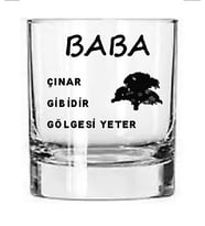 Tekli Babaya Özel Hediye Viski Bardağı Babalar Günü