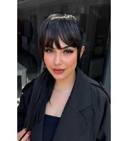 Siyah Renk Uzun Kenarlı Seyrek Takma Kahkül