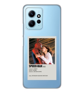 Redmi Note 12 4G Uyumlu Spider Man Minimalist Poster Desenli Şeffaf Telefon Kılıfı