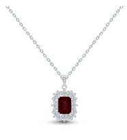 2.48 Karat Pırlanta Ruby Kolye (Beyaz)