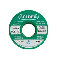 SOLDEX 1.0 MM 200 GR KURŞUNSUZ LEHİM TELİ