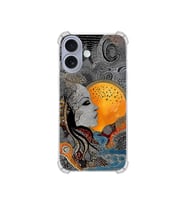 PrintiFy Apple iPhone 17 ile Uyumlu Simya Serisi Mozaik Tanrıça Tasarımlı Uv Baskılı Köşe Korumalı Antişok Kılıf