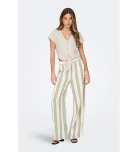 ONLSIESTA SS KNOT LIN BL SHIRT PNT NOOS (Taş)
