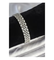 Mey İthalat® 316L Çelik 12 mm Kalınlıkta Gümüş Renkli Erkek Bileklik