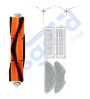 Xiaomi Mop 2 Pro (MJST1SHW) -Mop 2 Lite Uyumlu 1 Ana Fırça 2 Yan Fırça 2 Filtre 2 Mop PKT-iasgf0000366