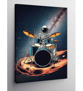 Kanvas Tablo Ayda Bateri Ve Astronot