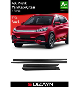 BYD Atto 3 ABS Plastik Yan Kapı Koruma Çıtası 2022 Üzeri A+ Kalite