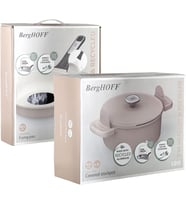 Berghoff Leo Phantom Kapaklı Yapışmaz Tencere 24 Cm Ve Kızartma Tavası 24 Cm Latte (Çok Renkli)