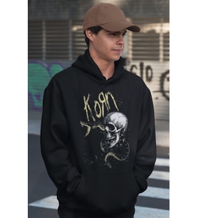Tasarım Korn Rock Metal Müzik Grubu Baskılı Unisex Oversize Hoodie