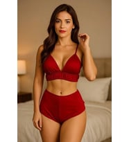 Giyim  Yüksek Bel Şortlu Bralet Takım