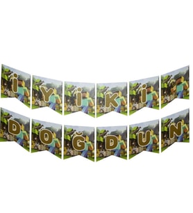 Minecraft İyi Ki Doğdun Flama Banner-