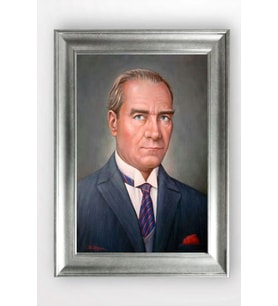 Gümüş Çerçeveli Atatürk Tablo cv1085