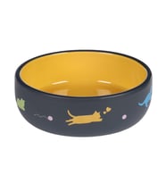 Flamingo Ranti Kedi Desenli Seramik Mama Kabı 380Ml