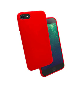 Apple Apple iPhone SE 2020 Kılıf Kadife Ultra Esnek İnce Camera Protected Velvet Case (Kırmızı)