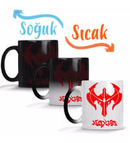 League Of Legends Noxus Symbol Logo Sihirli Kupa Bardak Porselen