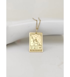 Altın Kaplama  The Magician Tarot Gümüş Kolye