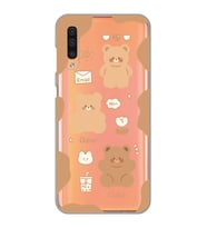 Samsung Galaxy A70 Uyumlu Cute Bear Tasarımlı Şeffaf Telefon Kılıfı