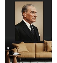 Mustafa Kemal Atatürk Dekoratif Kanvas - Mdf Ahşap Tablo