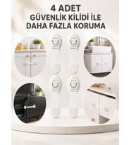 4'lü Esnek Kayışlı Çocuk Güvenlik Kilidi Pratik ve Güvenli Kullanım