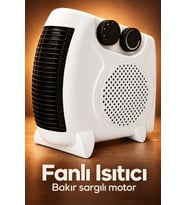 Fanlı Isıtıcı Üç Kademeli Sıcaklık Ayarlı Beyaz Gövde