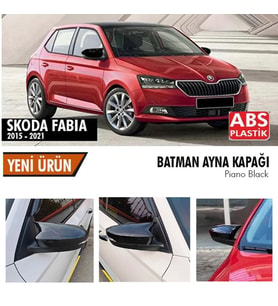 Skoda Fabia Yarasa Ayna Kapağı Batman Parlak Siyah Piano Black