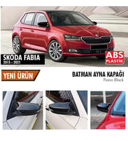 Skoda Fabia Yarasa Ayna Kapağı Batman Parlak Siyah Piano Black