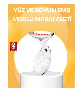 USB Şarjlı 7 Renk LED Işık Terapili Yüz ve Boyun Cilt Bakım Cihazı