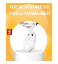 USB Şarjlı 7 Renk LED Işık Terapili Yüz ve Boyun Cilt Bakım Cihazı