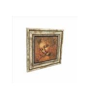 Kadın Başı Eskizi (Leonardo Da Vinci, 1508) Baskılı Taş Tablo 25X25