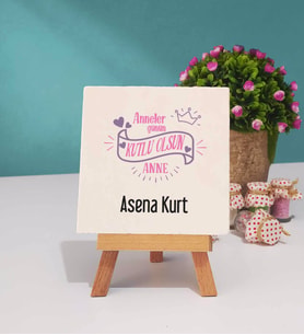 Anneler Günü Hediyesi Anneye Hediye - 13 - Dekoratif Taş Baskı