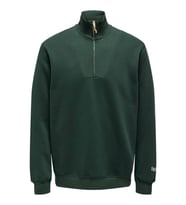 ONSRILEY REG 1/4 ZIP HIGH NECK SWT VD (Zümrüt Yeşili)