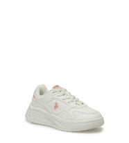 U.S. Polo Assn. Martha Kalın Taban KAdın Günlük Hafif Sneaker Ayakkabı (Beyaz-Pudra)