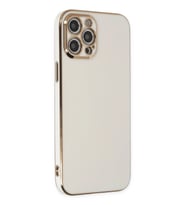 Pilelistore   iPhone 12 Pro Kılıf Volet Silikon - Beyaz