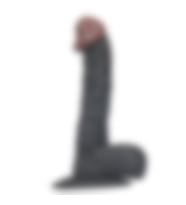 River World Suni Pe nis Vibratör Siyahi Titreşimli Tam Realistik 19,5 cm
