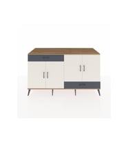 Kronos Konsol 5 Raflı 2 Çekmeceli 4 Kapaklı 176x59x99 Çam-Aytaşı/Antrasit
