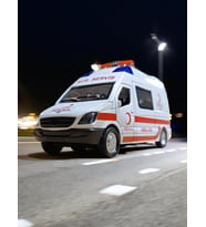 Metal Çek Bırak Sesli ve Işıklı Ambulans ( 1/36 Ölçek )