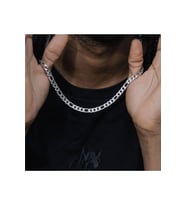 9mmfigaro Zincir 925 Ayar Unisex Gümüş Kolye